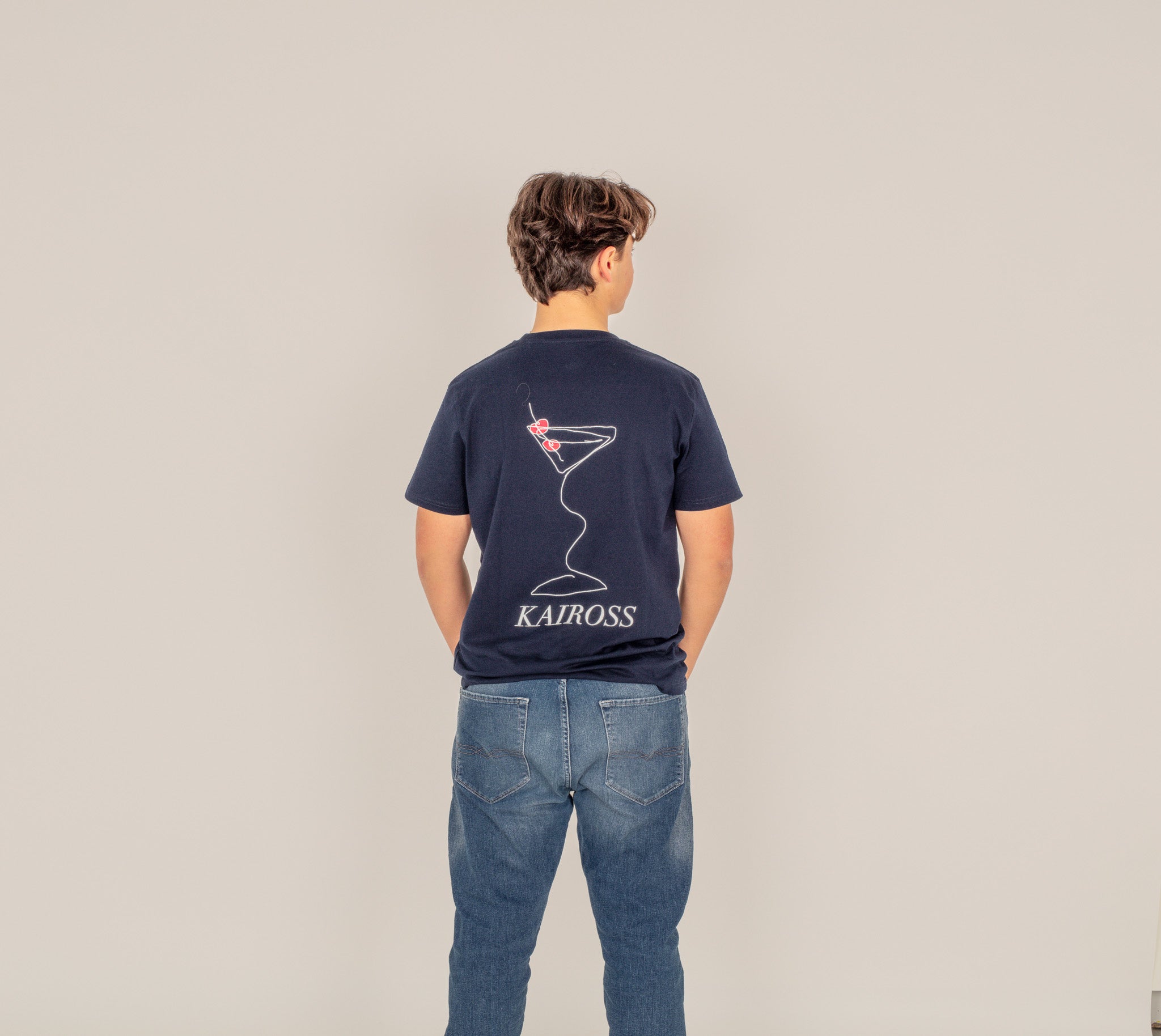 Navy blue martini t-shirt