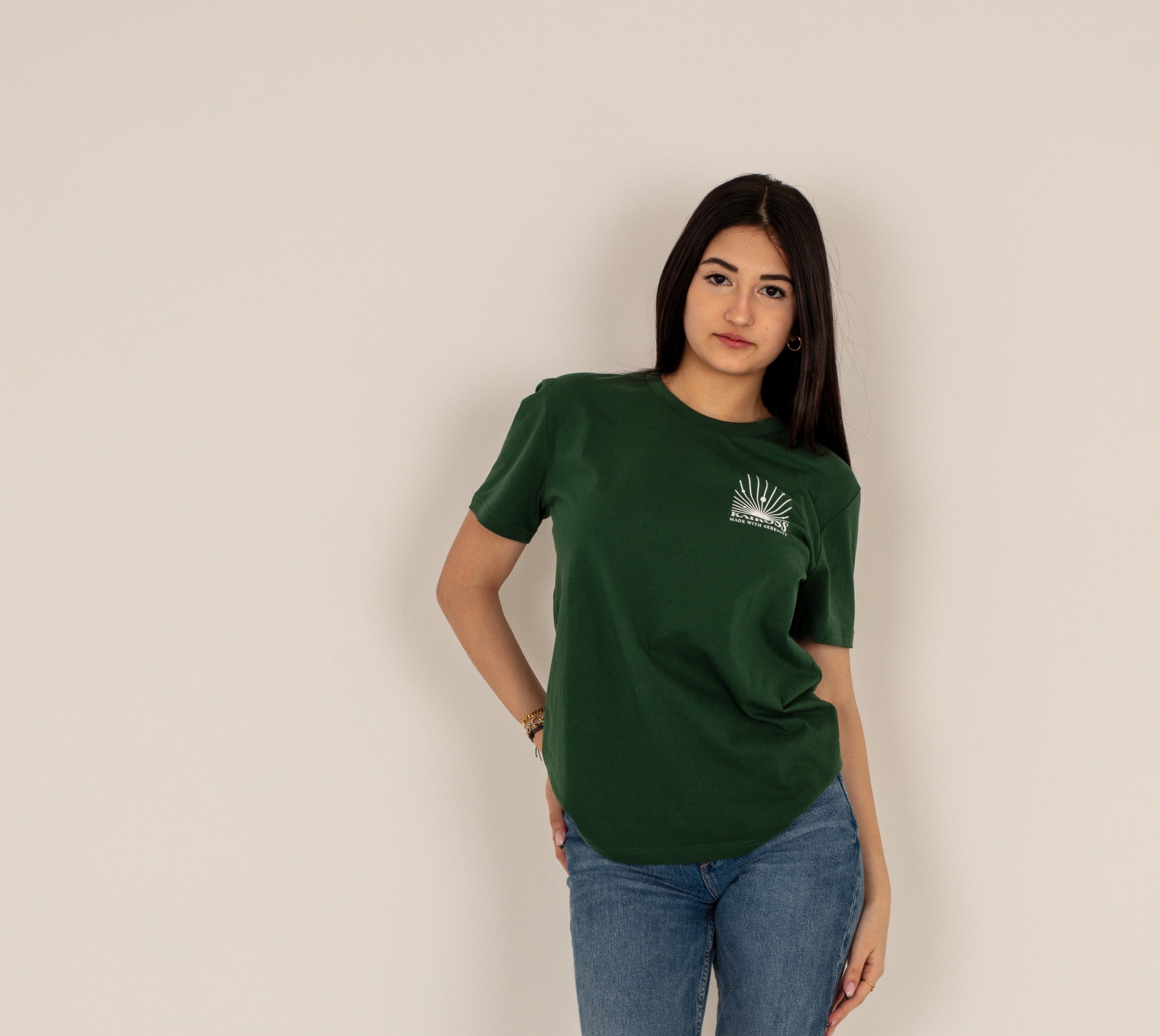 Forest green martini t-shirt